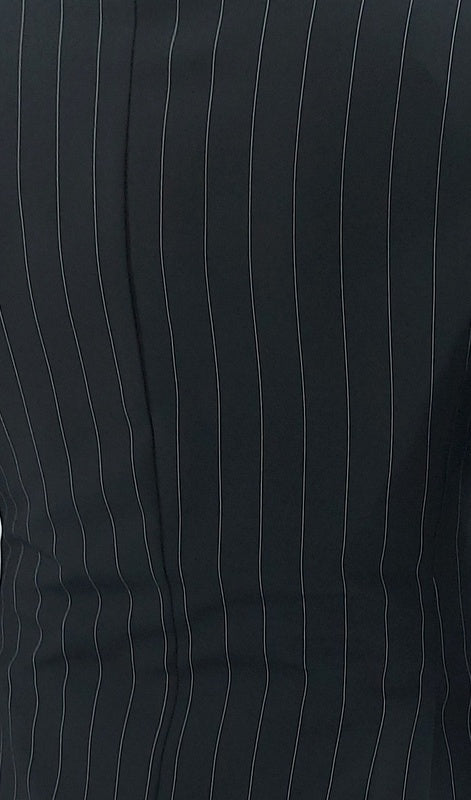 Abito uomo doppiopetto Gessato Nero rigo bianco made in italy 44,46,48,50,52
