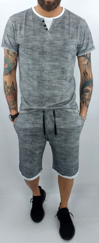 Maglia Bermuda corto uomo Cotone Completo Manica corta Estate s,m,l,xl,xxl