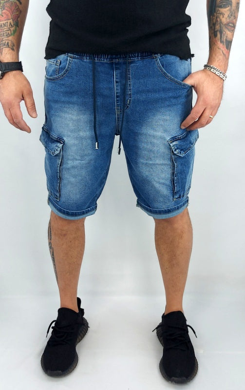 BERMUDA JEANS CARGO CORTO DENIM 44.46.48.50.52