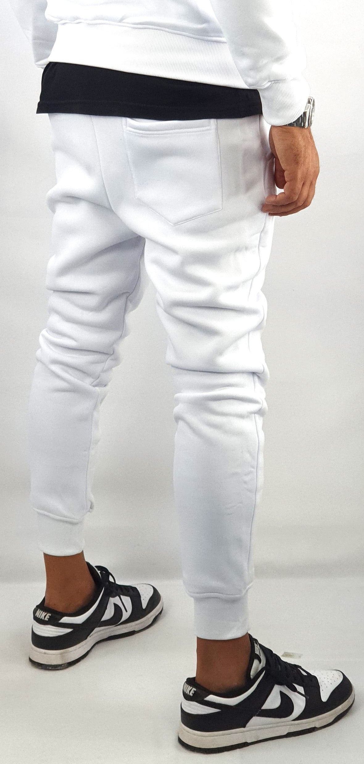 Tuta Completo Uomo Felpa Pantalone sport Cappuccio Felpata Casual elastico Slim