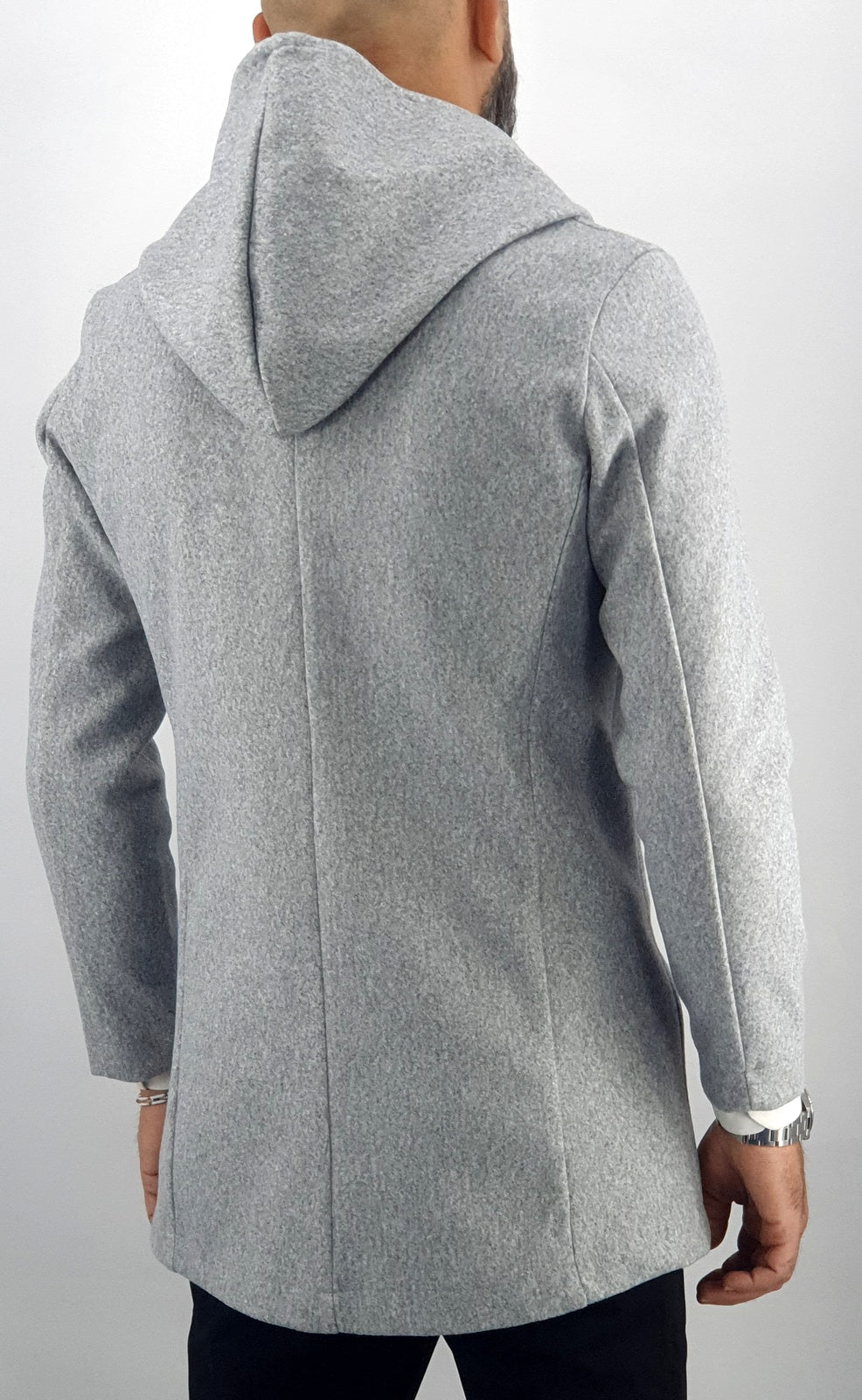 cappotto uomo cappuccio autunnale monopetto sfoderato 44,46,48,50,52