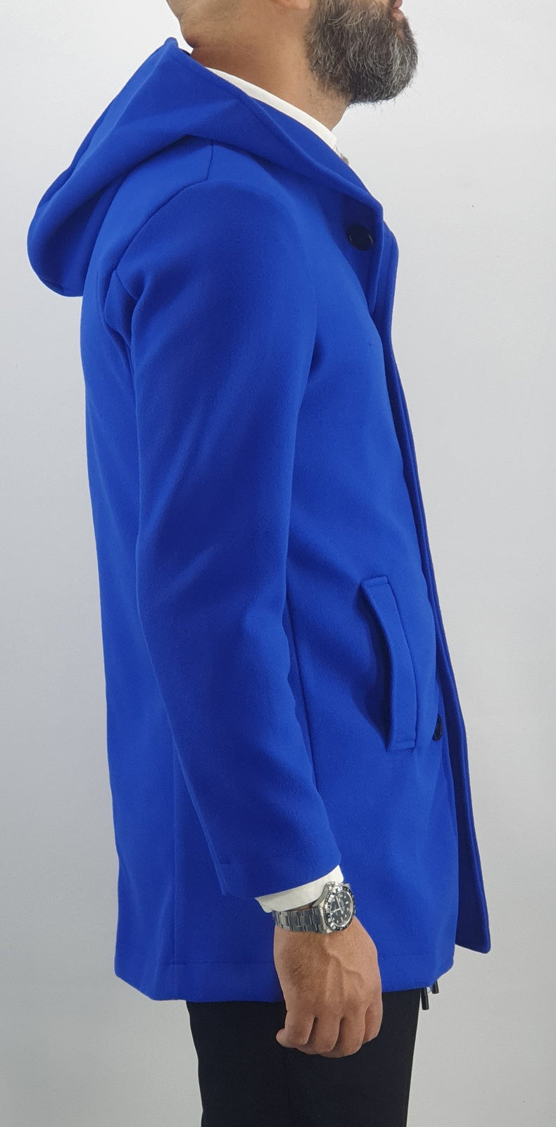 cappotto uomo cappuccio autunnale monopetto sfoderato 44,46,48,50,52