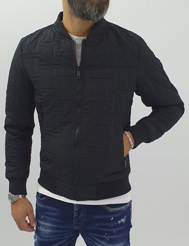 Giubbino bomber uomo ricamato nero college s,m,l,xl,xxl