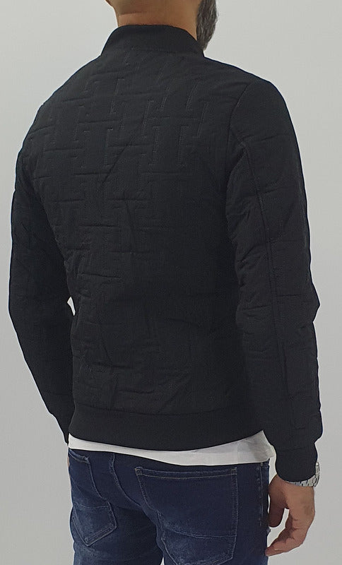 Giubbino bomber uomo ricamato nero college s,m,l,xl,xxl