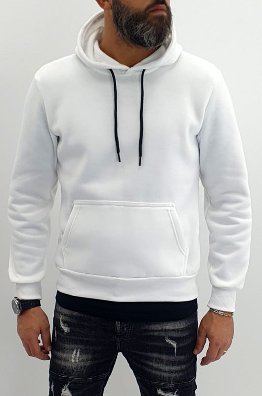 Felpa uomo cappuccio regolabile felpata invernale s,m,l,xl,xxl