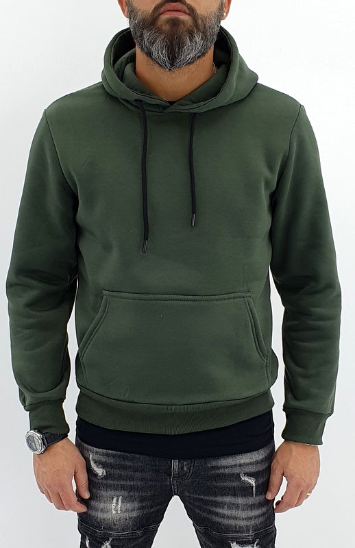 Felpa uomo cappuccio regolabile felpata invernale s,m,l,xl,xxl
