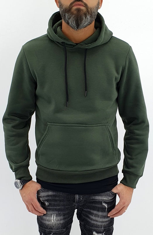 Felpa uomo cappuccio regolabile felpata invernale s,m,l,xl,xxl