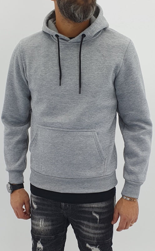 Felpa uomo cappuccio regolabile felpata invernale s,m,l,xl,xxl