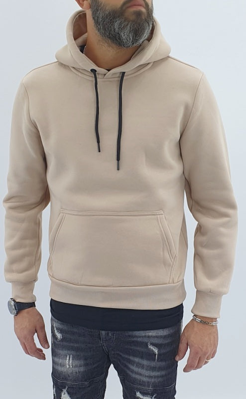 Felpa uomo cappuccio regolabile felpata invernale s,m,l,xl,xxl