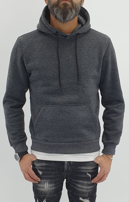 Felpa uomo cappuccio regolabile felpata invernale s,m,l,xl,xxl