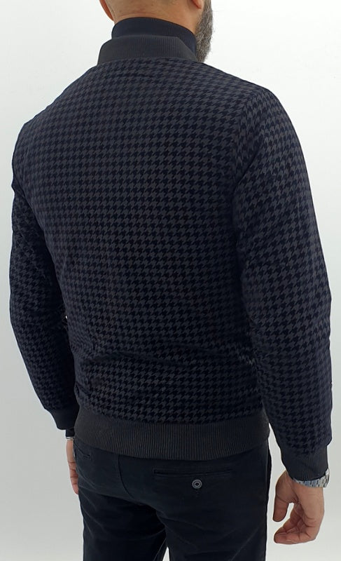 Giubbino Giubbotto giacca uomo Bomber semi Impermeabile fantasia nero s,m,l,xl