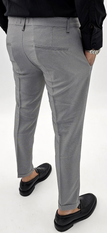 Abito uomo doppiopetto tessuto fantasia nero/bianco made in italy 44,46,48,50,52