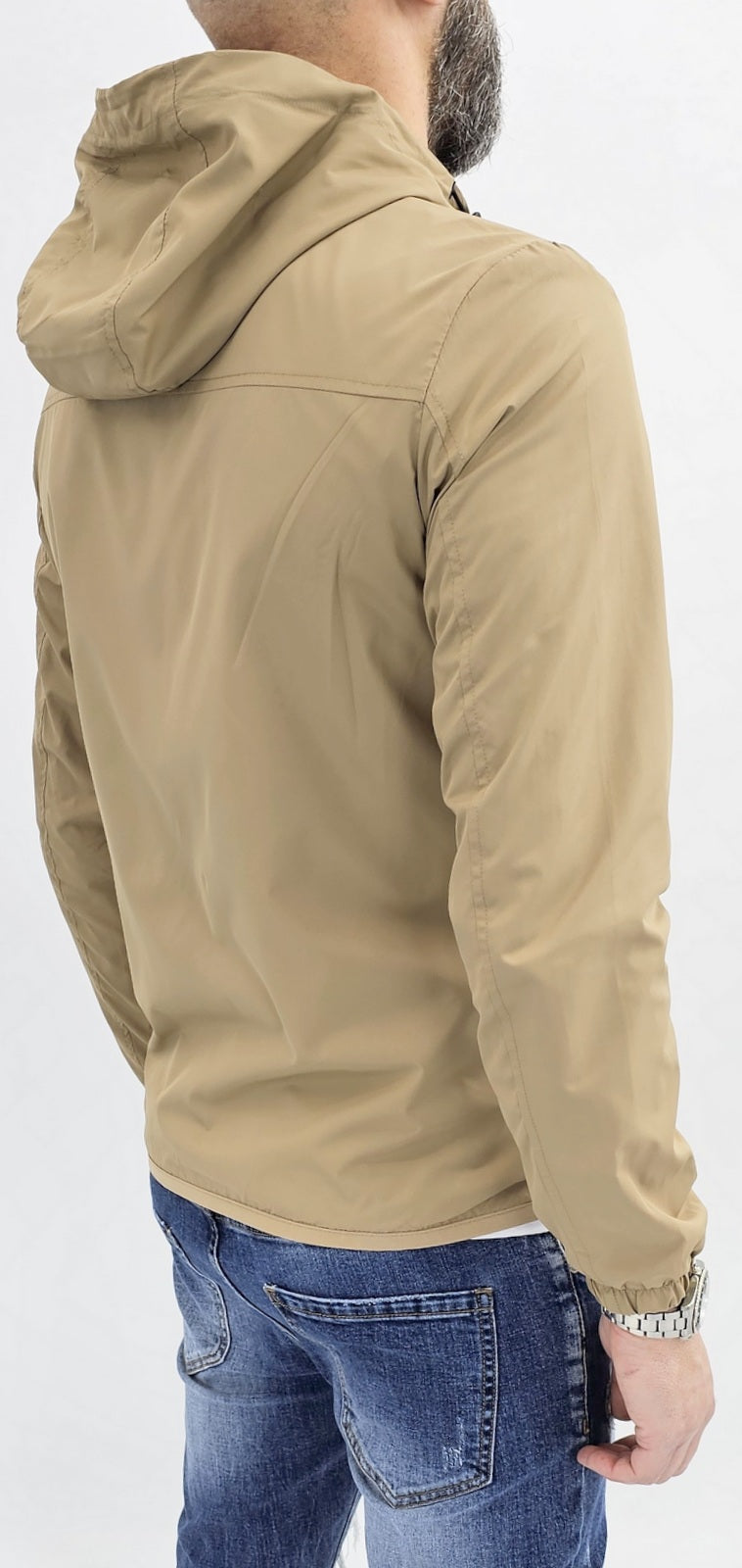 Giubbino Giubbotto leggero uomo antivento impermeabile cappuccio corto s,m,l,xl,xxl
