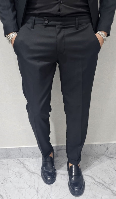 Abito uomo doppiopetto Tinta Unita Nero made in italy 44,46,48,50,52