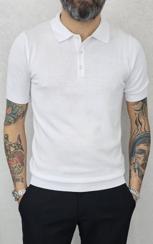 Polo uomo elastica Manica corta 3 bottoni s,m,l,xl,xxl cotone filo