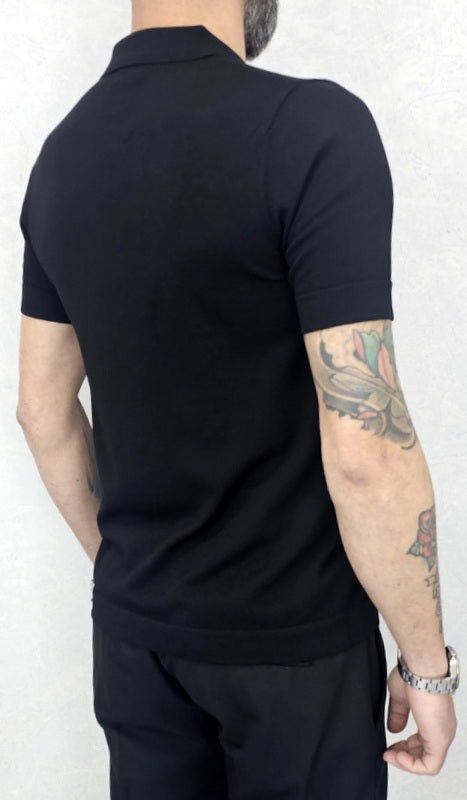 Polo camicia uomo Manica corta cotone nero/bianco s,m,l,xl,xxl