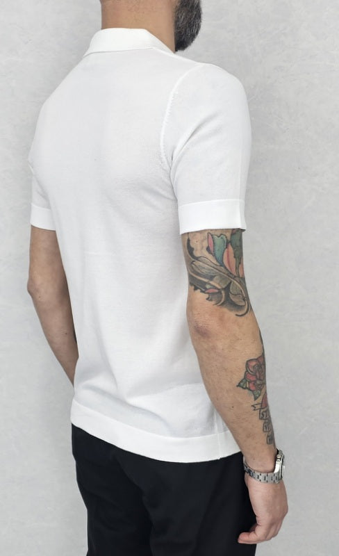 Polo camicia uomo Manica corta cotone nero/bianco s,m,l,xl,xxl