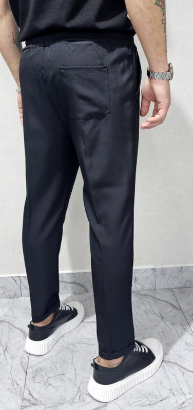 Pantalone Uomo Elastico Tasche America Casual morbido laccetti