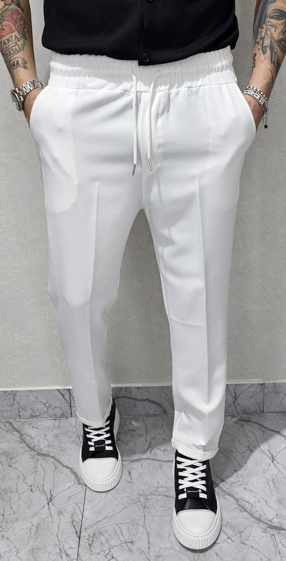 Pantalone Uomo Elastico Tasche America Casual morbido laccetti