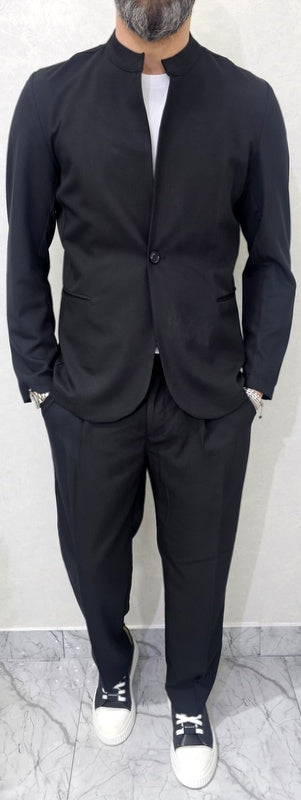 Completo uomo Coreana 1 bottone Giacca+Pantalone Palazzo 5 colori 44,46,48,50,52