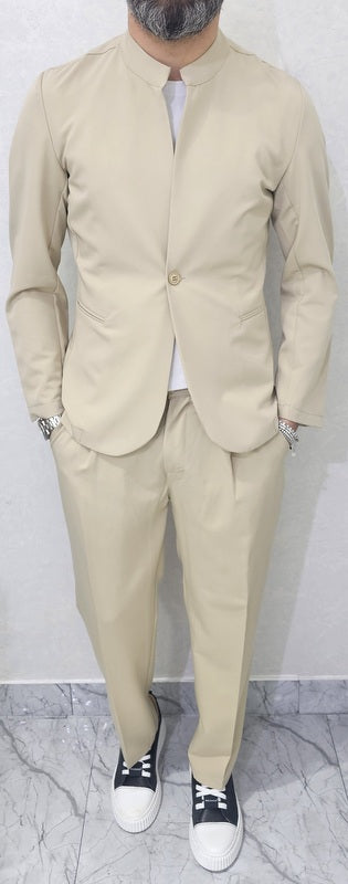 Completo uomo Coreana 1 bottone Giacca+Pantalone Palazzo 5 colori 44,46,48,50,52