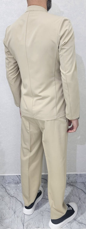 Completo uomo Coreana 1 bottone Giacca+Pantalone Palazzo 5 colori 44,46,48,50,52