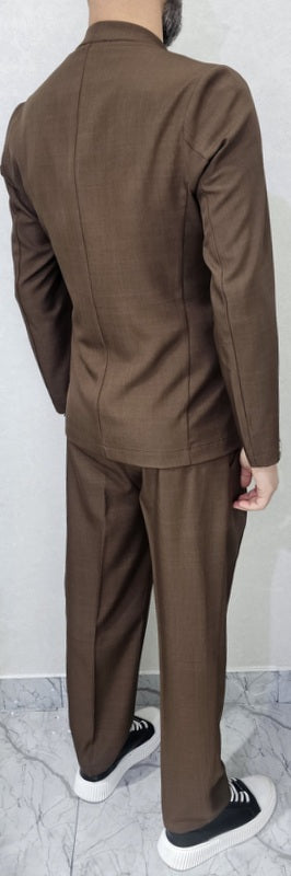 Completo uomo Coreana 1 bottone Giacca+Pantalone Palazzo 5 colori 44,46,48,50,52