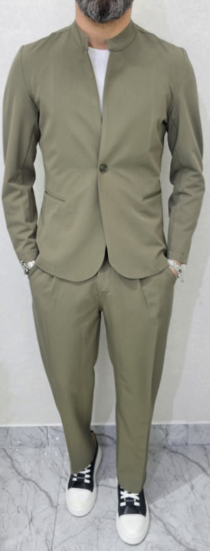 Completo uomo Coreana 1 bottone Giacca+Pantalone Palazzo 5 colori 44,46,48,50,52