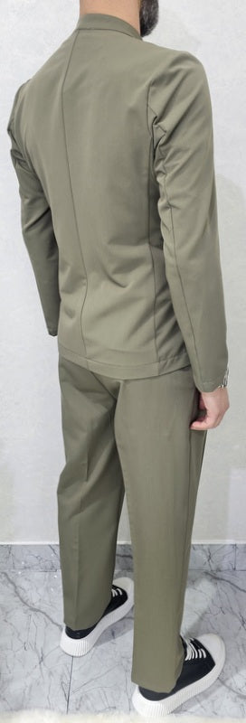 Completo uomo Coreana 1 bottone Giacca+Pantalone Palazzo 5 colori 44,46,48,50,52