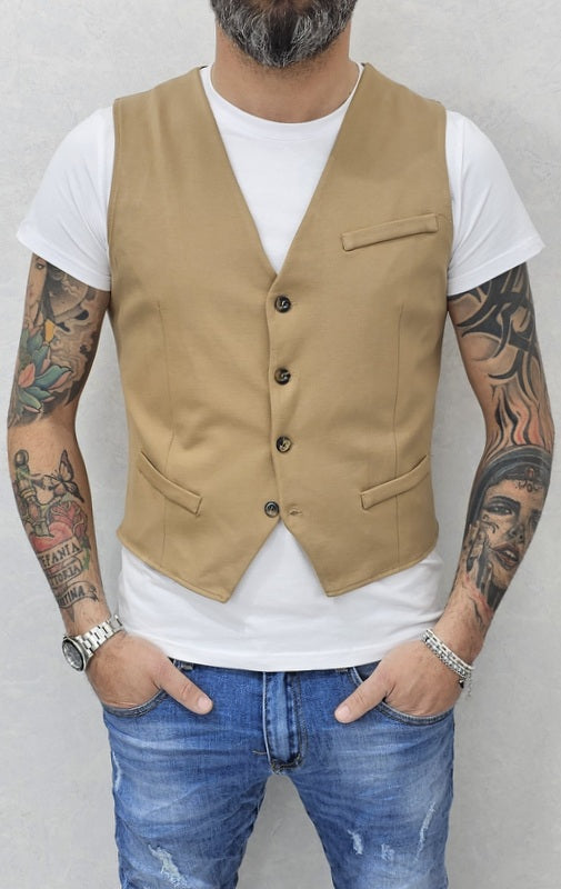 Gilet da uomo primaverile tessuto elastico 5 colori s,m,l,xl,xxl
