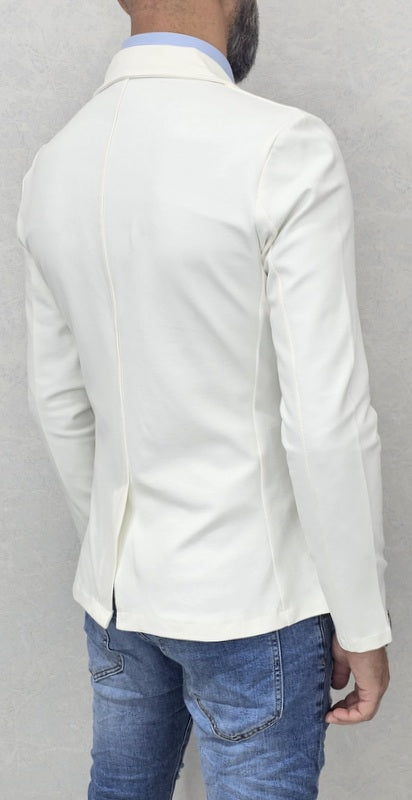 Giacca uomo primaverile 2 bottoni tessuto elastico s,m,l,xl,xxl