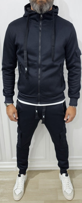 Tuta uomo cargo Cappuccio Completo Nido D'ape sabbia,nero s,m,l,xl,xxl