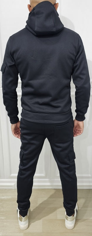 Tuta uomo cargo Cappuccio Completo Nido D'ape sabbia,nero s,m,l,xl,xxl