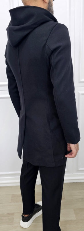 Cappotto Uomo Invernale Nero Lungo Doppiopetto s,m,l,xl,xxl