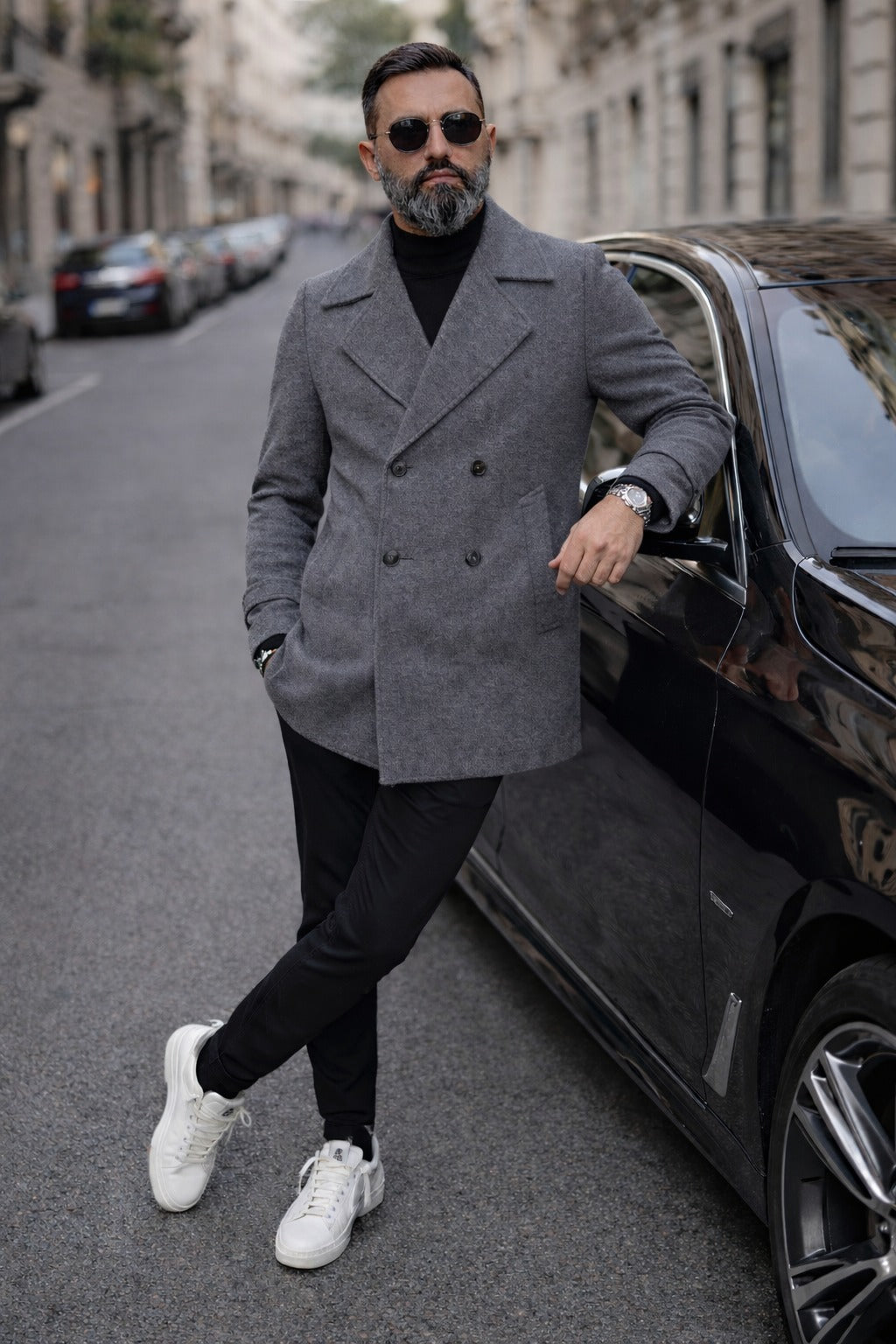 Cappotto Uomo Doppiopetto Giacca Slim fit Elastico s,m,l,xl,xxl 3 Colori