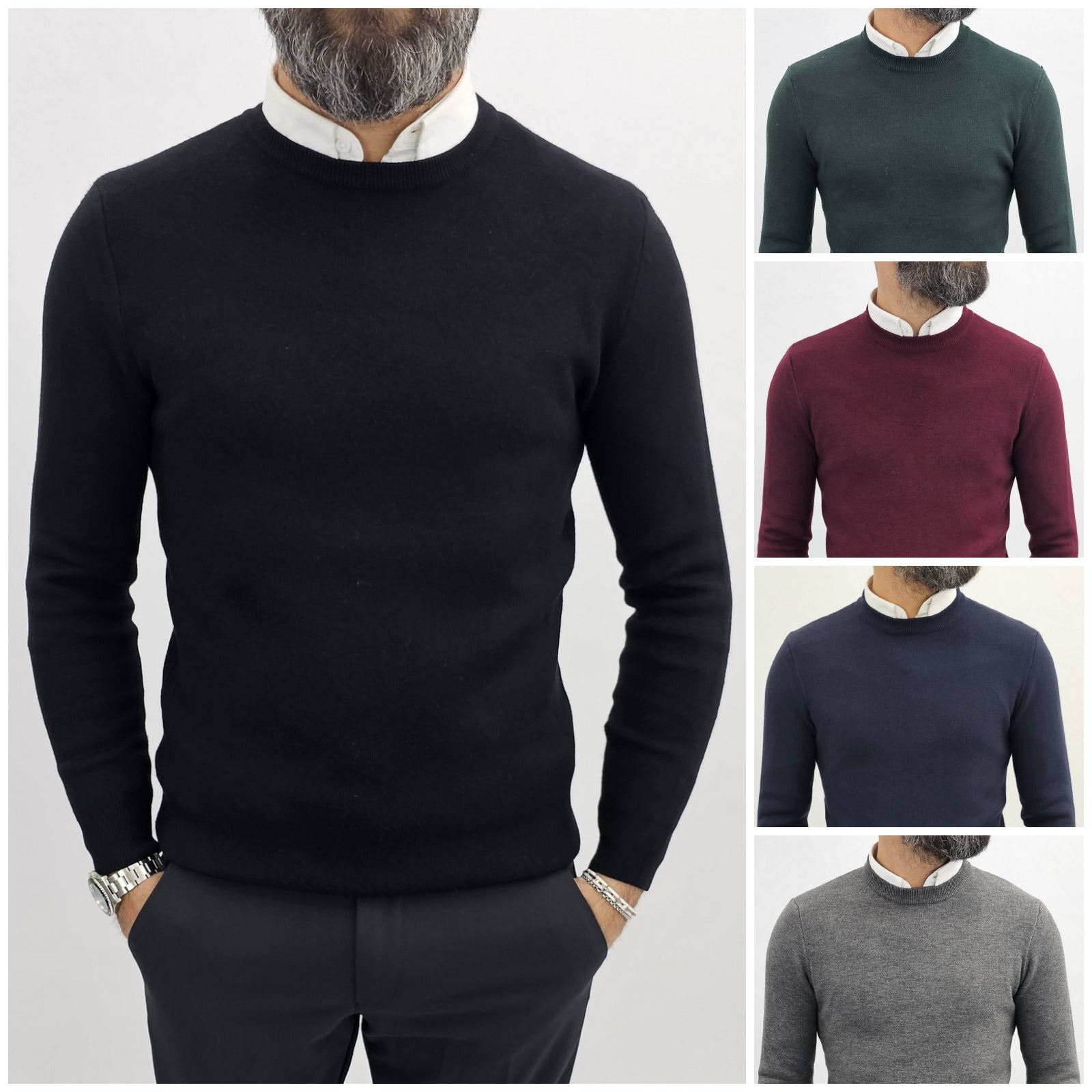 maglione uomo invernale cardigan girocollo maglia sotto giacca casual Zero081italia