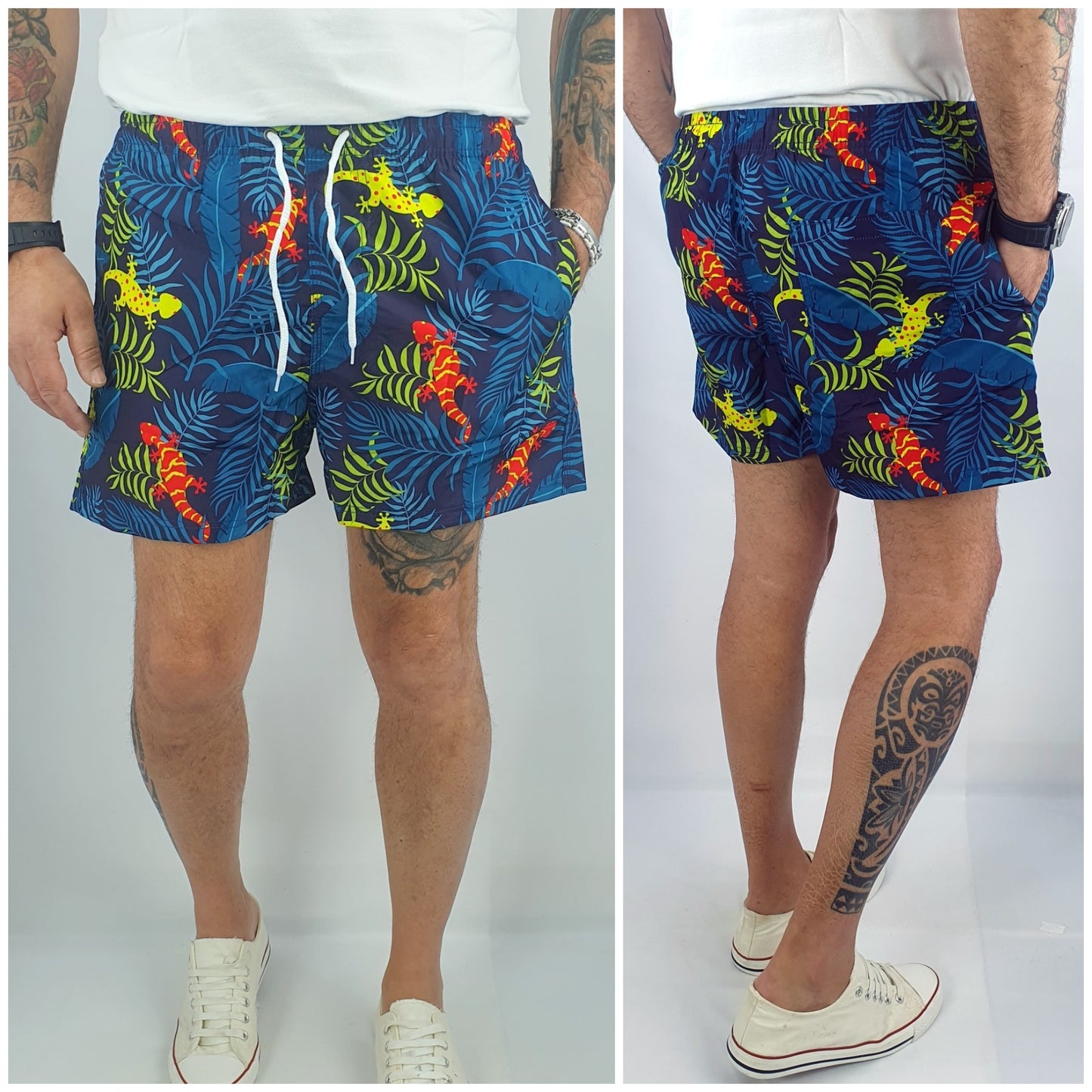 Costume Da Bagno Uomo Da Mare Jeko Bermuda Fiori Pantaloncino Floreale Corto