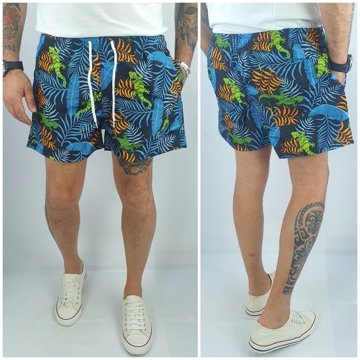 Costume Da Bagno Uomo Da Mare Jeko Bermuda Fiori Pantaloncino Floreale Corto
