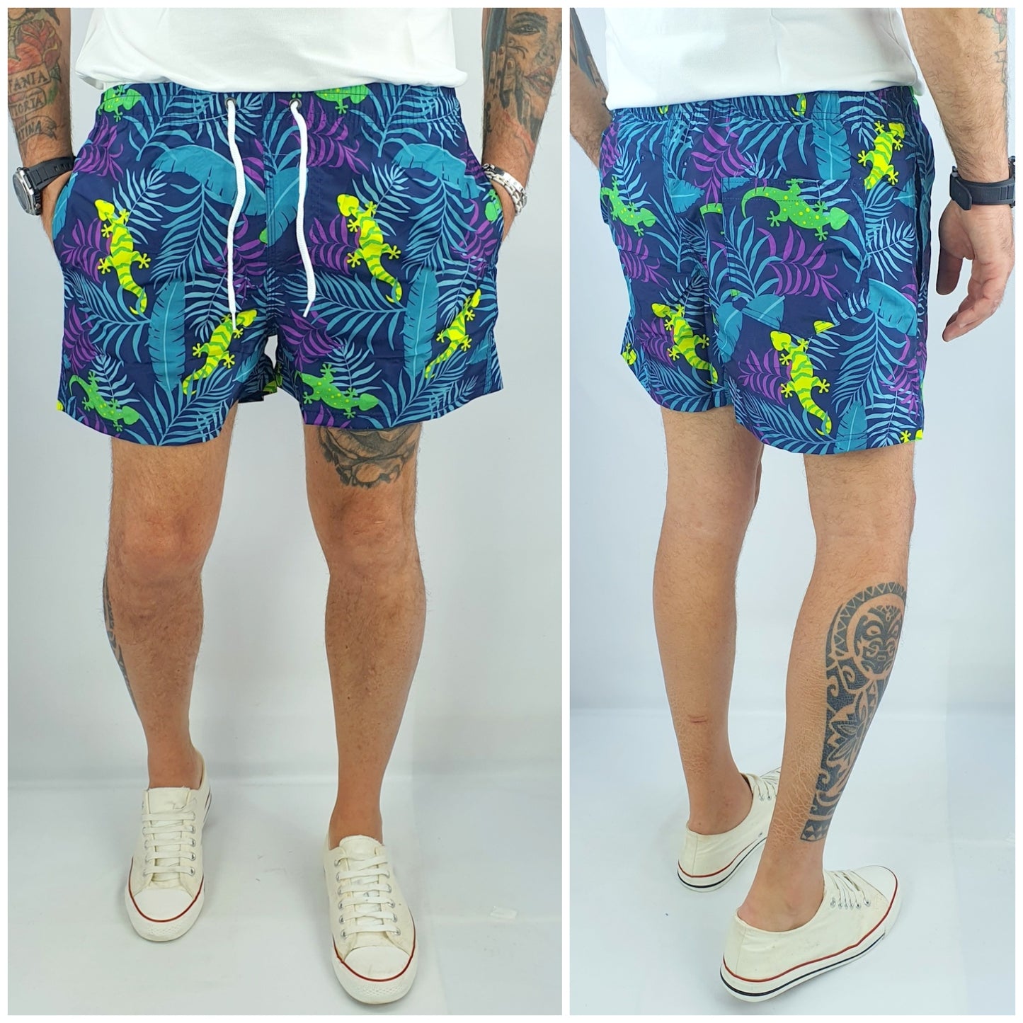 Costume Da Bagno Uomo Da Mare Jeko Bermuda Fiori Pantaloncino Floreale Corto