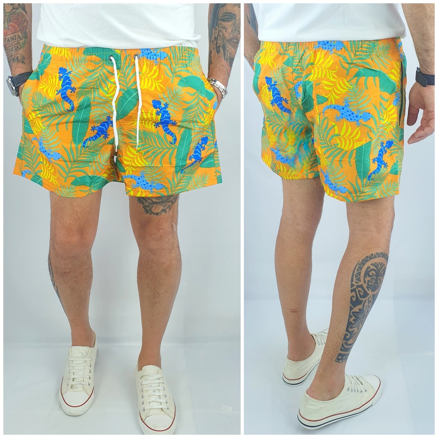 Costume Da Bagno Uomo Da Mare Jeko Bermuda Fiori Pantaloncino Floreale Corto