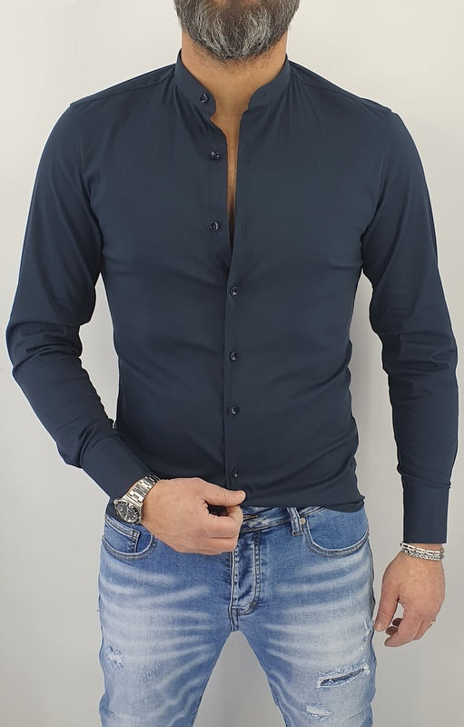 camicia uomo coreana tessuto elastico slim fit s,m,l,xl,xxl