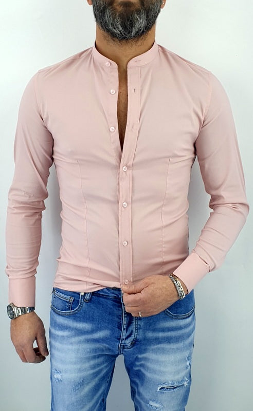 camicia uomo coreana tessuto elastico slim fit s,m,l,xl,xxl