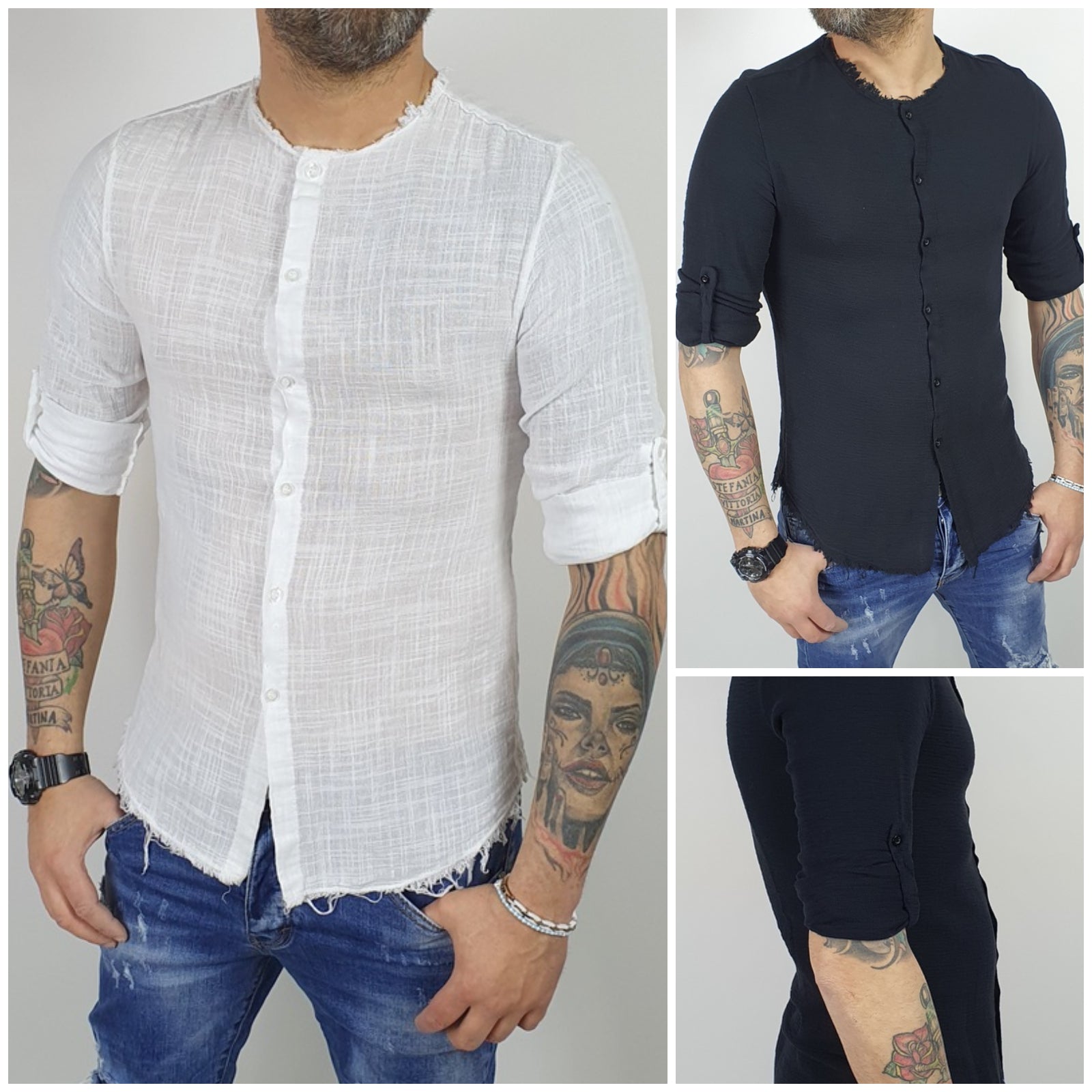 Reggimaniche Per Camicia Uomo - 3 Paia Antiscivolo E Regolabili | Bianco, Nero, Bordeaux - Foto 12