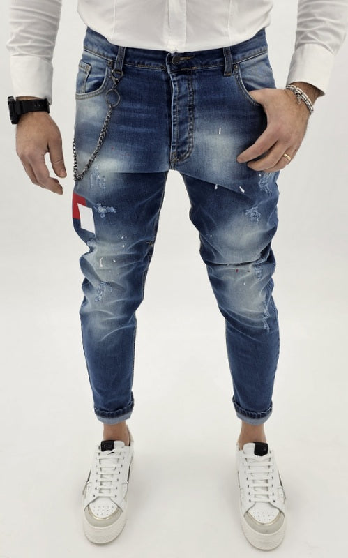 Jeans cavallo basso uomo hotsell