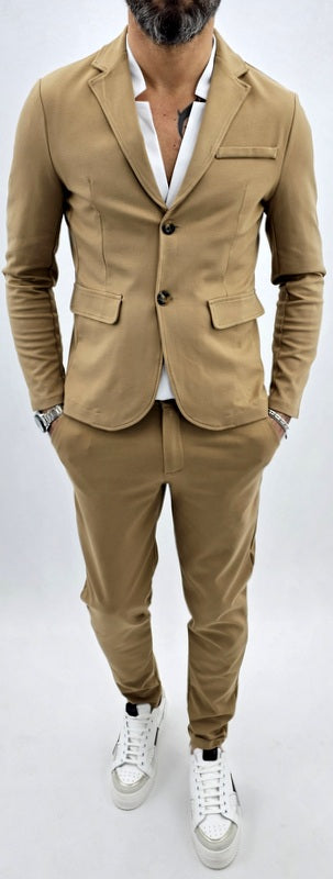 Completo uomo primaverile giacca e Pantalone  2 bottoni tessuto elastico s,m,l,xl,xxl