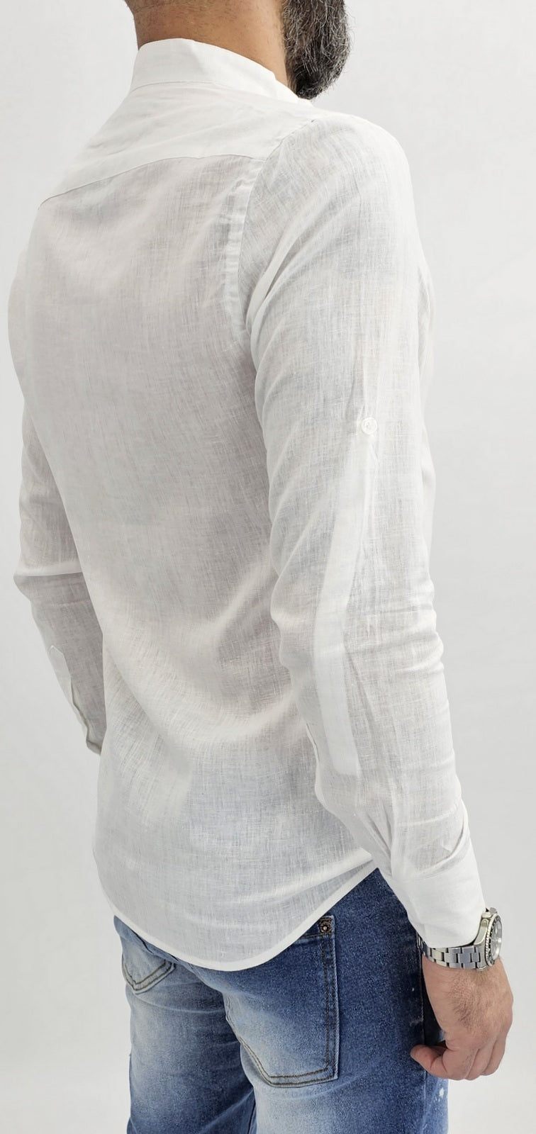 Camicia uomo coreana misto lino 4 colori s,m,l,xl,xxl