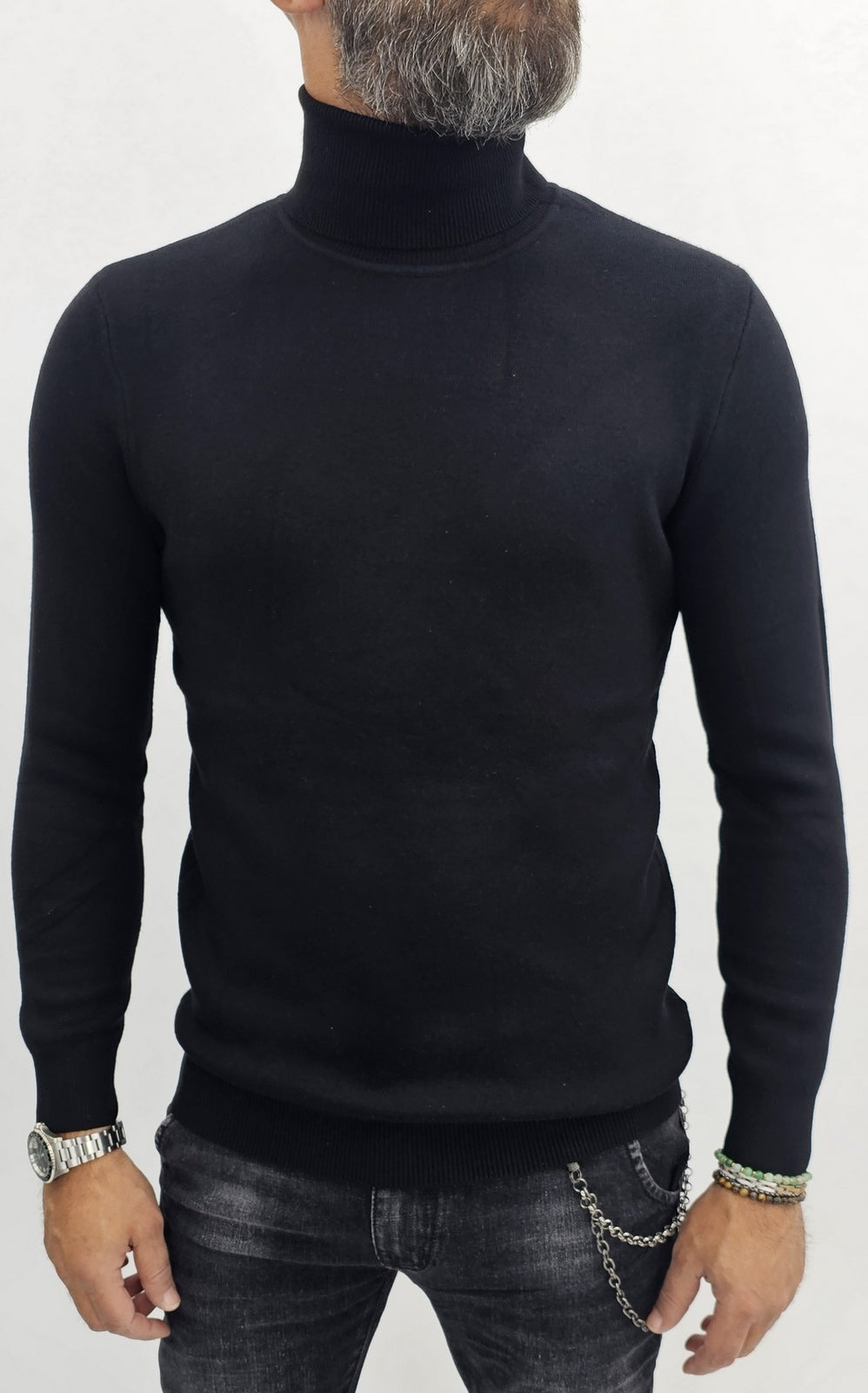 Maglione Pullover Sottogiacca Camicia Maglioncino Sottogiacca Uomo