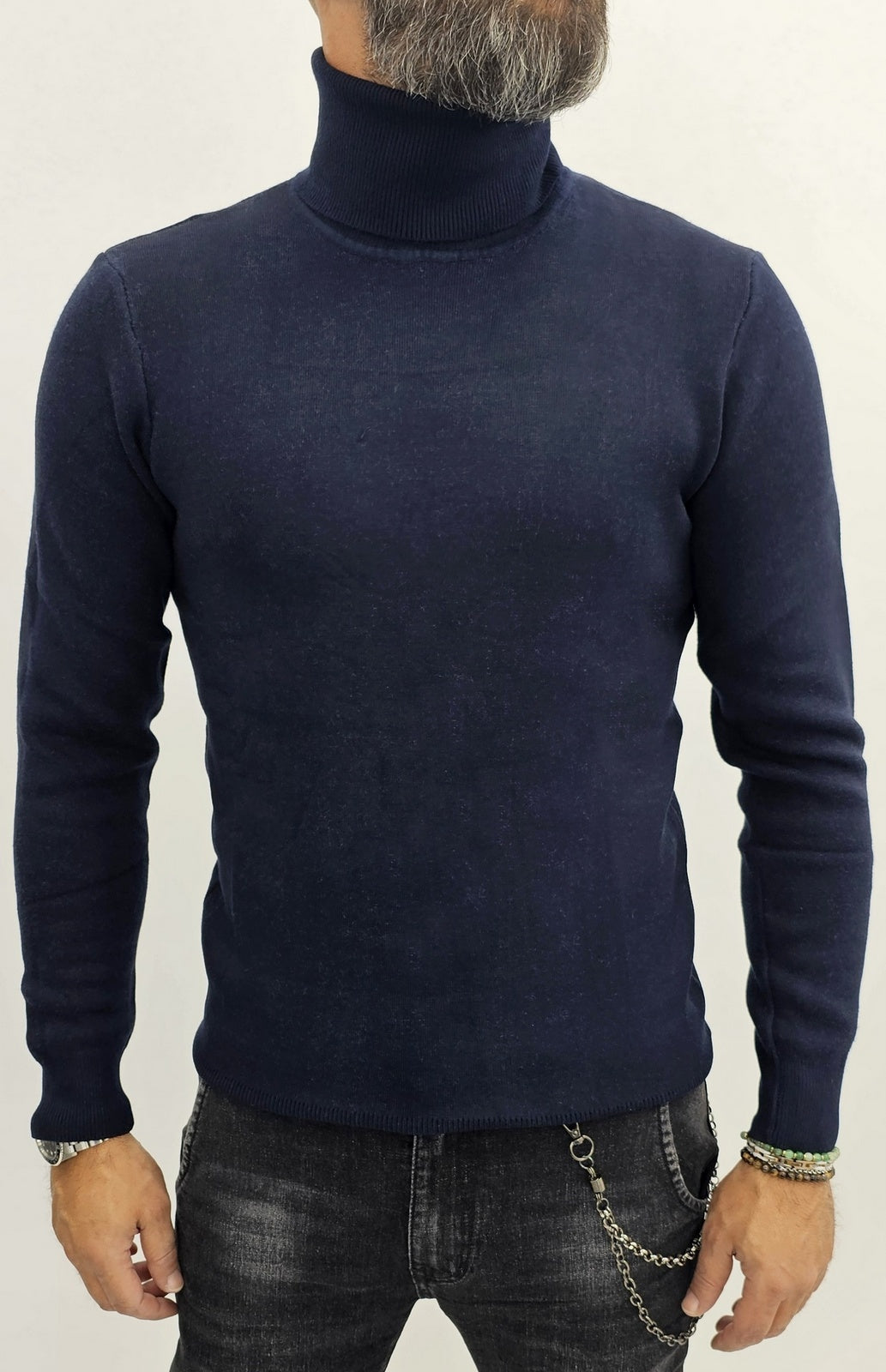 maglione uomo invernale cardigan collo alto maglia sotto giacca casual