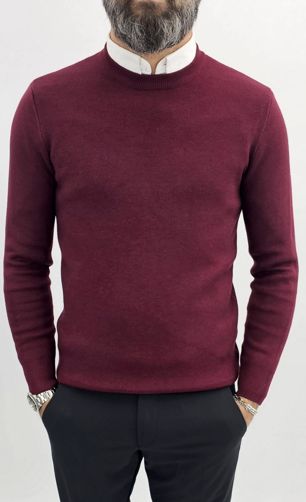 maglione uomo invernale cardigan girocollo maglia sotto giacca casual