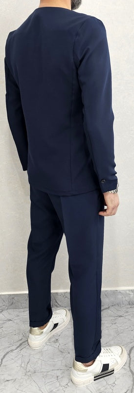 Abito Panama completo 1 bottone giacca+pantalone+T-shirt s,m,l,xl,xxl